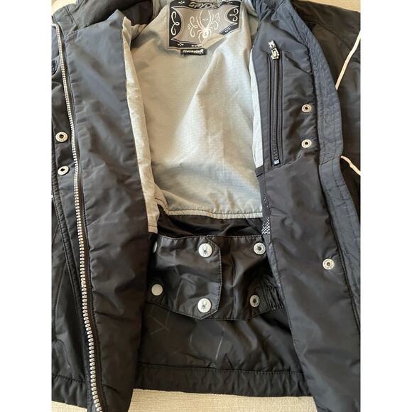 Spyder XL.T Thinsulate Jacket Womens Size 10 Black Ski Jacket Coat - Picture 7 of 16